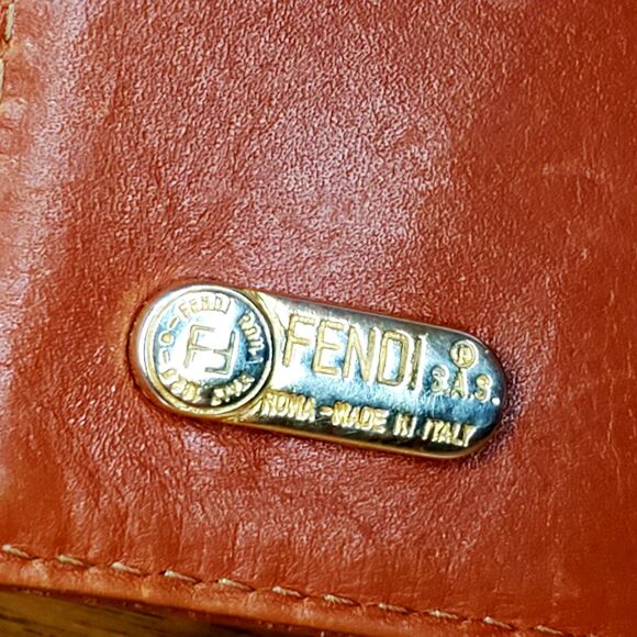 VTG FENDI Logo SAS Wallet 4" Card Holder Small VintageBiFold Unisex - Picture 9 of 14